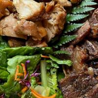 Chicken & Kalbi Plate · Grilled teriyaki chicken and marinated top sirloin Kalbi short ribs.  NOTE: No additional op...