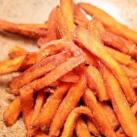 Sweet Potato Fries · Fried Sweet Potato Served with Sriracha Aioli.