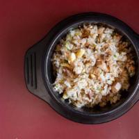 Pork Belly Fried Rice · Fried rice w/ pork belly, eggs, green onions and nori