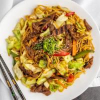 Beef & Veggies Yakisoba · Stir-fried  noodles and beef, mixed veggies with yakisoba sauce.