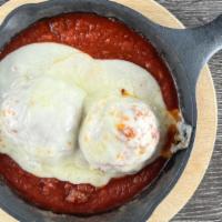 Meatballs & Cheese · Two 2oz Meatballs served with meat sauce & provolone cheese