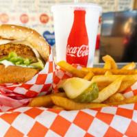 #3 Chicken Sandwich With Fries And 20 Oz. Soda · A special combo that includes a chicken sandwich, fries, and either a medium or large soft d...