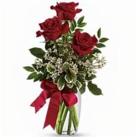 Thoughts Of You Bouquet With Red Roses · It's the thought that counts, but it counts a bit more when it is expressed with three gorge...