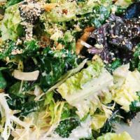  Kale Caesar (Vg) · Baby kale mix, toasted almonds, sourdough croutons, caesar dressing