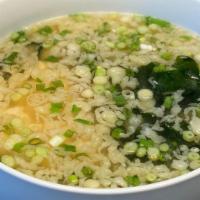 Miso Soup · Tofu, seaweed, dashi, scallions, tempura flakes