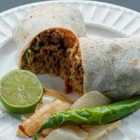 Burrito  · Rice, beans, cilantro, onion, and salsa and your choice of meat.
