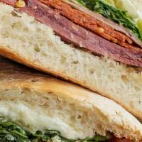 Tuna Sandwich Sandwich · Prosciutto di parma, genoa salami, provolone, parmesan, arugula, balsamic dressing