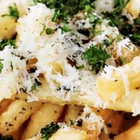 Truffle Parmesan Fries · French Fries, Truffle Oil, Parmesan Cheese