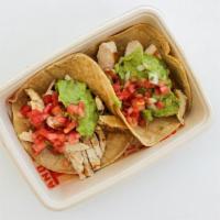 Grilled Chicken Tacos  (2) · housemade guacamole, pico de gallo, corn tortilla