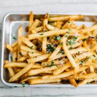 Garlic Fries · french fries with parmesan cheese and garlic aioli