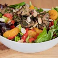 Tip Me Over Salad · Charbroiled Tri Tip / Chimichurri Sauce / Fresh Romaine Lettuce / Mixed Greens / Mandarin Or...