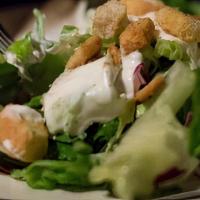 Caesar Salad · Crisp romaine lettuce topped with our special Caesar dressing, chopped tomatoes, grated parm...