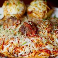 Baked Pasta · Famous Baked Pasta (feeds 2-3) Baked with mozzarella & parmesan with butter rolls on the sid...