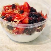 Yogurt Parfait · Seasonal berries, jam, and Candied Walnuts
