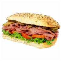Pastrami Sandwich · Pastrami sandwich on your choice of bread. Served with mustard and pickles.