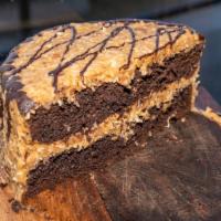 German Chocolate With Coconut Pecan Frosting · 
