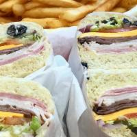 American Club · Combination: Turkey, Roast Beef, and Ham with cheese