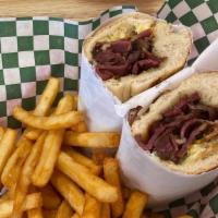Grilled Pastrami · Sliced pastrami melted Provolone cheese.