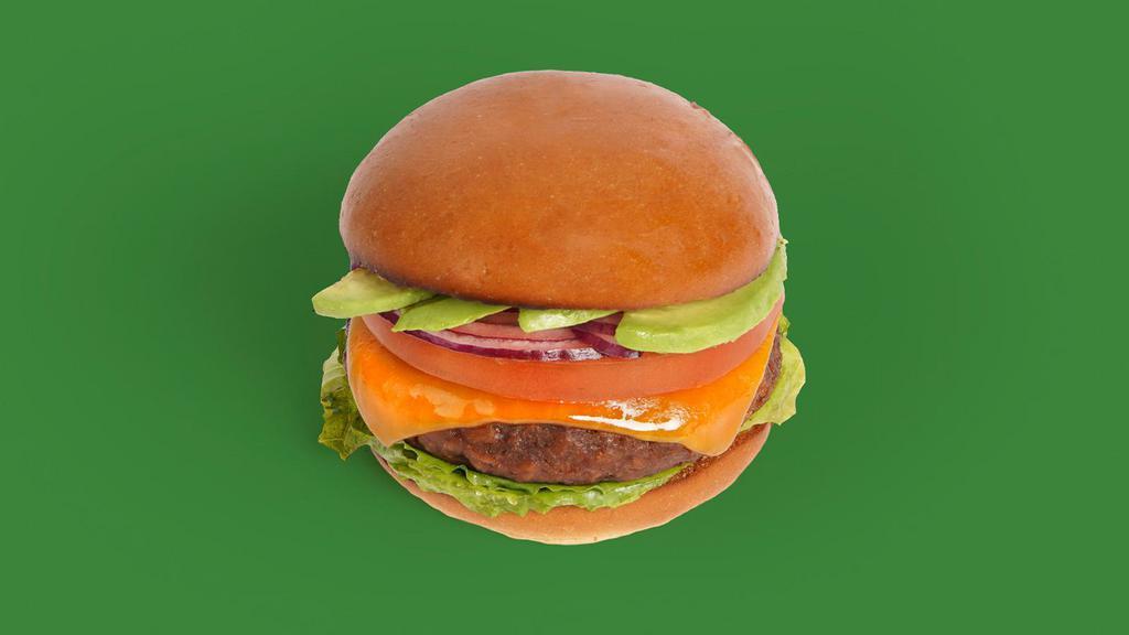 California Burger · Impossible Burger, Cheese, Lettuce, Tomato, Onion, Avocado, Mayo