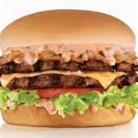 Double California Burger · Double Impossible Burger, Cheese, Lettuce, Tomato, Onion, Avocado, Mayo