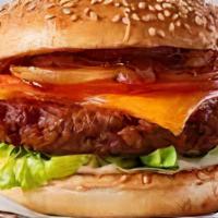 Classic Burger · Impossible Burger, Lettuce, Tomato, Onion, Pickles, Mayo