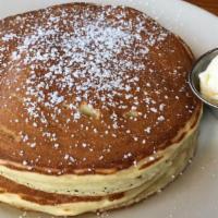 Pancakes · Served with 100% Maple Syrup Choice of: Buttermilk, Multigrain, Lemon Ricotta (seasonal), Gl...