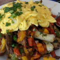Angus Short Rib & Hash Brown Potato Cakes · Cabernet Braised Beef with Eggs and your choice of Toast