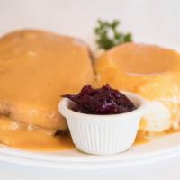 Hot Turkey Sandwich (A Diner Classic) · Our Hot Turkey Sandwich is a a DINER CLASSIC! Fresh sliced oven-roasted Turkey breast on toa...