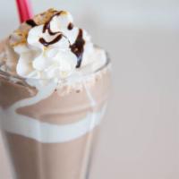 S'More Shake · Chocolate ice cream marshmallow topping, graham crackers & chocolate syrup. (A classic camp ...