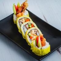 Soft Shell Crab Roll · IN: Cucumber, Yamagobo, Soft Shell Crab; . OUT: Sesame, DEEP FRIED;  . SAUCE: Spicy Mayo, Ee...