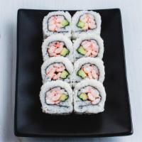 Shrimp Roll · IN: Cucumber, Sushi Shrimp;  . OUT: Sesame
