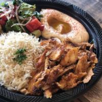 Chicken Shawarma Combo Plate · SERVED WITH RICE AND 2 SIDES