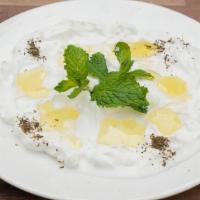 Labneh · Reduced yogurt with Olive oil.