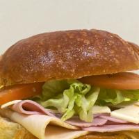 Ham And Turkey Croissant Sandwich · 