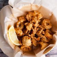 Fried Calamari (8 Pc) · Deep fried battered squid.