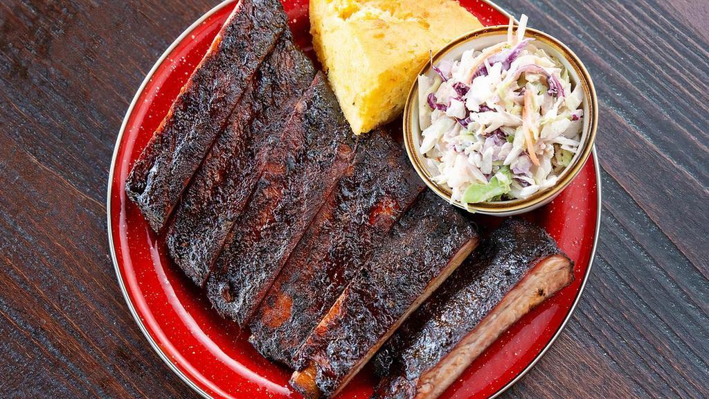 Bbq Plate  · BBQ Plate - Smaller meat portions, cowboy cornbread, choice of one side