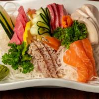 Sashimi Dinner · Chef’s choice, served with rice, miso soup. NO SUBSTITUTIONS.