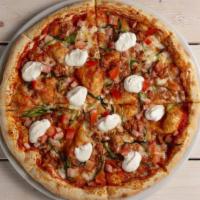 The Mexican Club Combo Pizza · Mexican style pizza with spicy red sauce base, onions, pepperoni, bell peppers, beef, jalape...