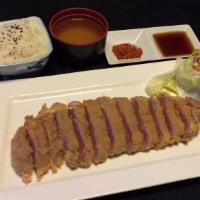 Kyoto Katsugyu · Fried USDA steak in Kyoto style. Deep-fried sirloin beef in high temperature for only thirty...
