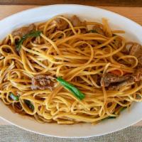 Lo Mein · Choice of Chicken, Beef, or B.B.Q. Pork, w/ cabbage, sprout, carrot, onions, and scallions i...