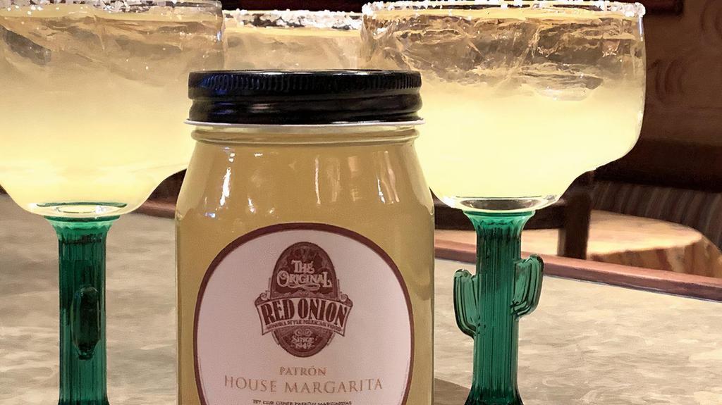 House Margarita In A Signature Jar · Frontera tequila, triple sec, house Margarita mix.