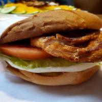Chicken Breast Sandwich · Grilled Chicken Breast, Lettuce, Tomato and Mayo on a Bun