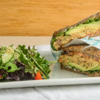 Fun Tuna Sandwich · Garbanzo “tuna salad,