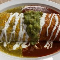 Mi Burrito Carne Asada · Served with rice beans lettuce and pico de gallo. red or green sauce cheese sour cream and g...