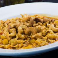 Cashew Nuts · Sauteed in roasted curry paste with water chestnuts and cashew nut dressing. Spicy.