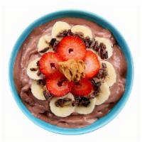 Pb Açaí Bowl · Base: organic açaí, banana, peanut butter, blueberry, strawberry; top: organic hemp granola,...