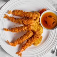 Fried Shrimp Tempura(日式炸虾) · 5 Pieces Shrimp. With tempura sauce.