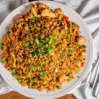 Fried Rice · Choice of Chicken or Beef or BBQ Pork or Shrimp or Mixed Vegetables. With Eggs, Peas & Carro...