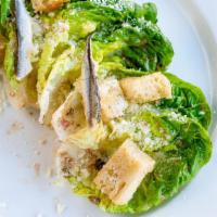 Caesar · Whole leaf romaine, white anchovies, 