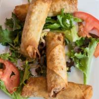 Fatayer Cheese · California and mediterranean feta cheese wrapped in filo dough deep fried and made fresh.